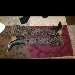 fendi stocking thigh high boots